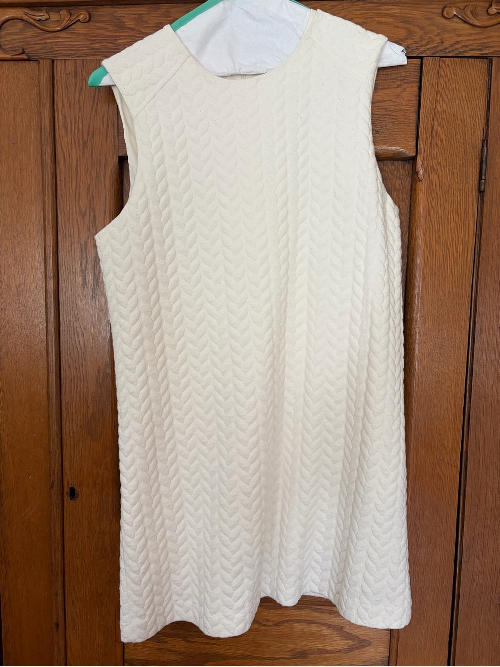 Cynthia Rowley Cream Textured Sleeveless Mini Dress
